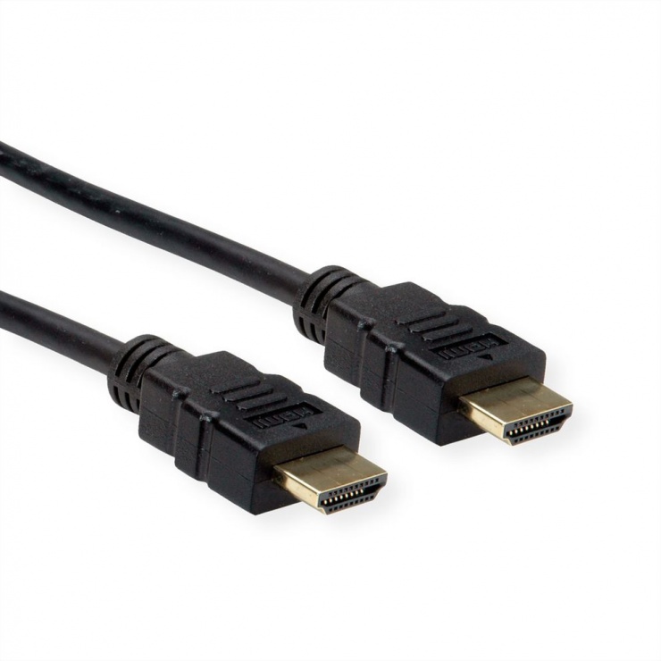 Imagine Cablu HDMI High Speed cu Ethernet 4K@30Hz TPE T-T 2m Negru, Roline 11.04.5932